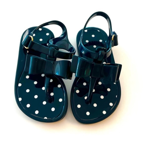 Adorable GAP Kids Navy and White Polka Dot Jelly Sandals, Toddler Size 7 - Picture 6 of 6